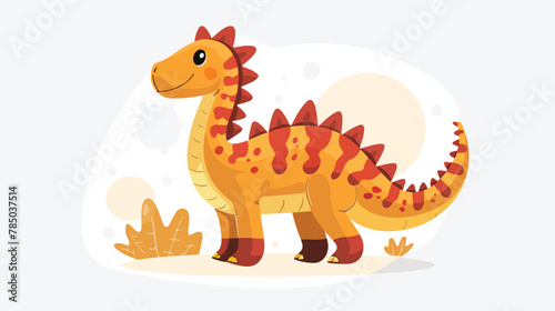 Dinosaur cute character icon. Hand drawn vector illustration