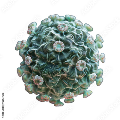 rotavirus the bacterium is isolated on a transparent background. Microbiology, the study of microorganisms, infections, bacteria