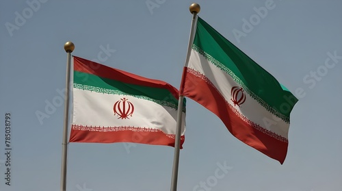 Iran flag .Generative AI