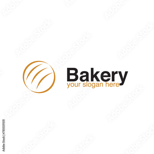 Bakery products premium quality label. Vector icon bread, with text. Bakery shop bread logo design