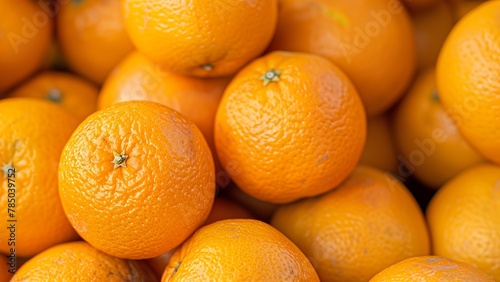 oranges in the market  fruit in market or farm concept   a group of ripe orange fruits closely on top view 