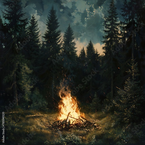 fire in forest
