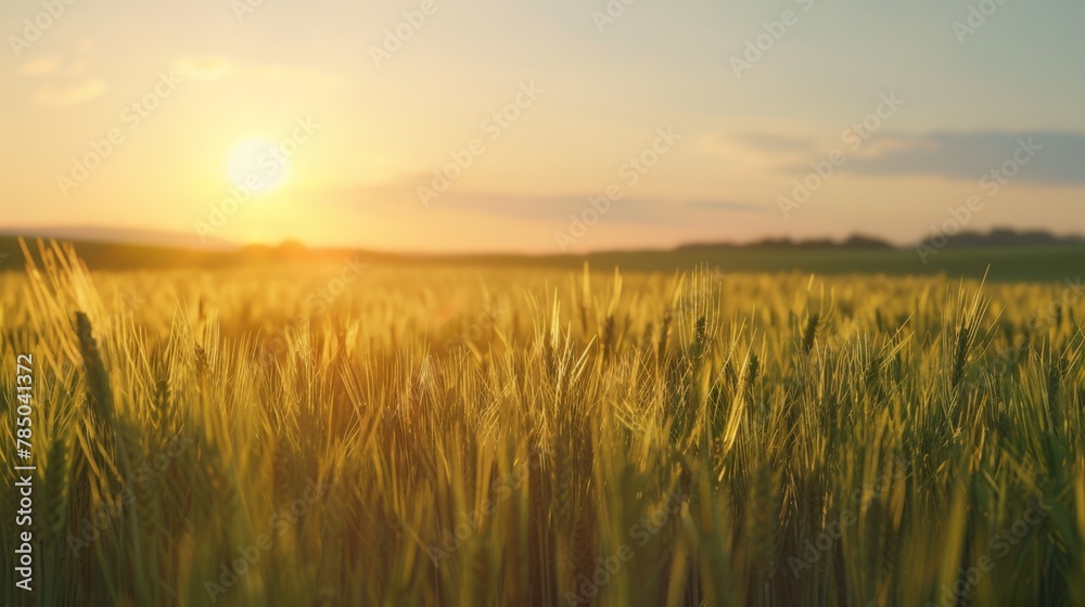 Golden Wheat Field at Sunset