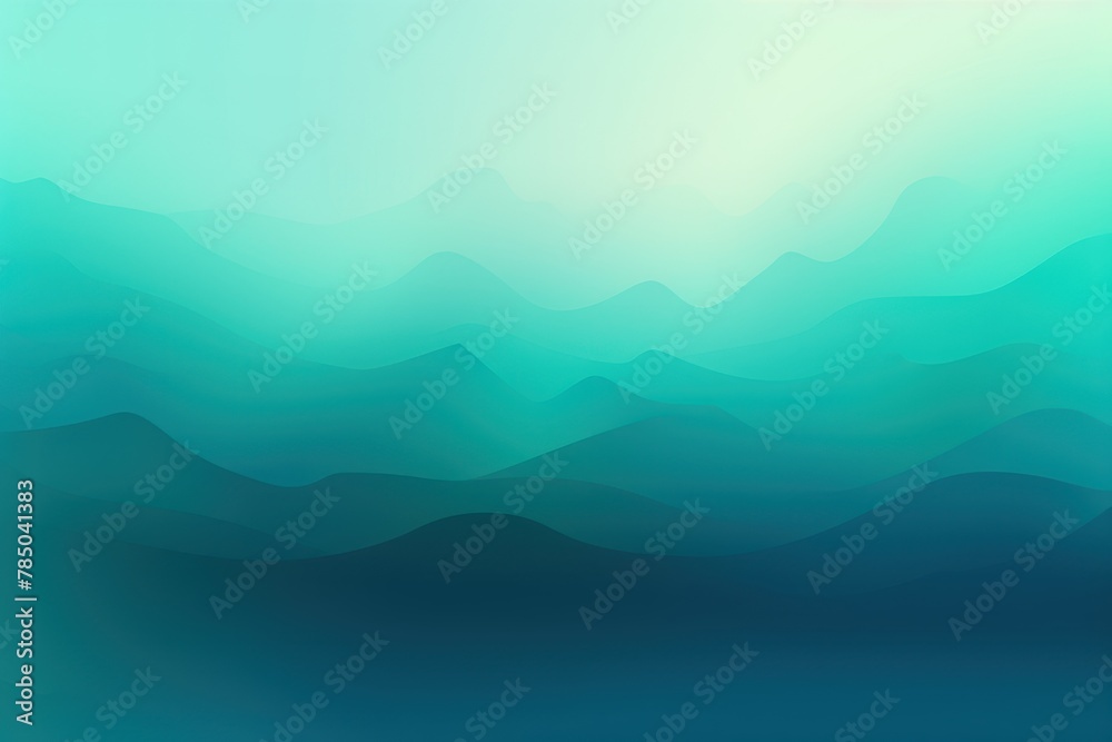 Abstract teal and green gradient background with blur effect, northern lights. Minimal gradient texture for banner design. Vector illustration