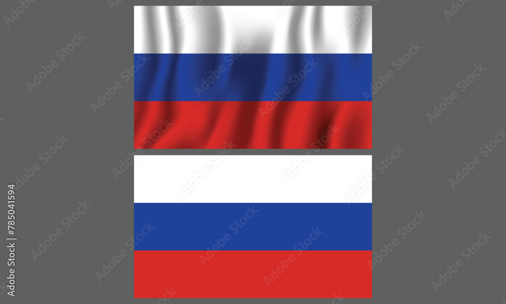 Russia flag waving in the wind. Russia flag waving in the wind.