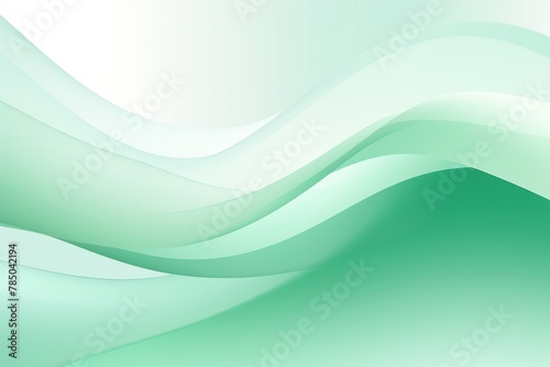 Abstract white and green gradient background with blur effect, northern lights. Minimal gradient texture for banner design. Vector illustration