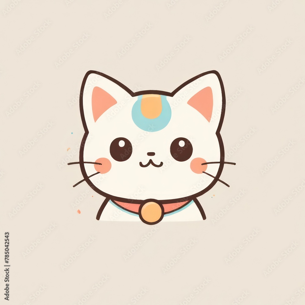 Happy kitten chasing a mouse in a cute cartoon illustration Happy kitten chasing a mouse in a cute cartoon illustration
