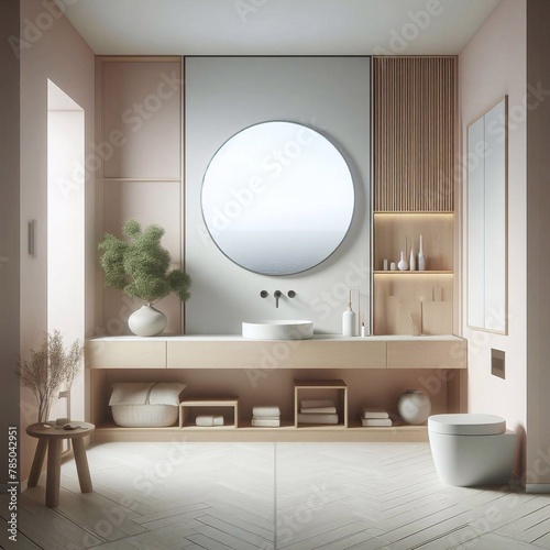 Minimalist bathroom design for functionality and calmness