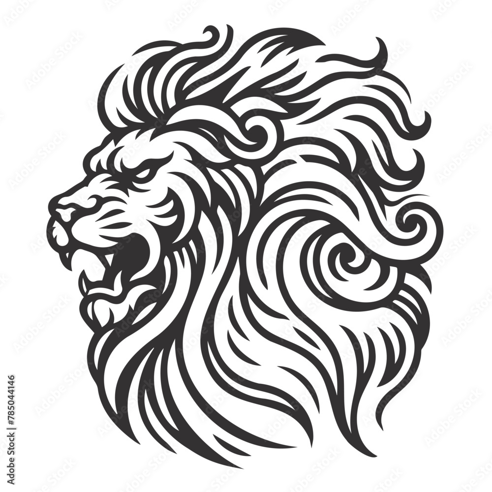 Obraz premium Lion head line art Logo