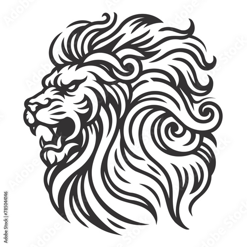 Wallpaper Mural Lion head line art Logo Torontodigital.ca