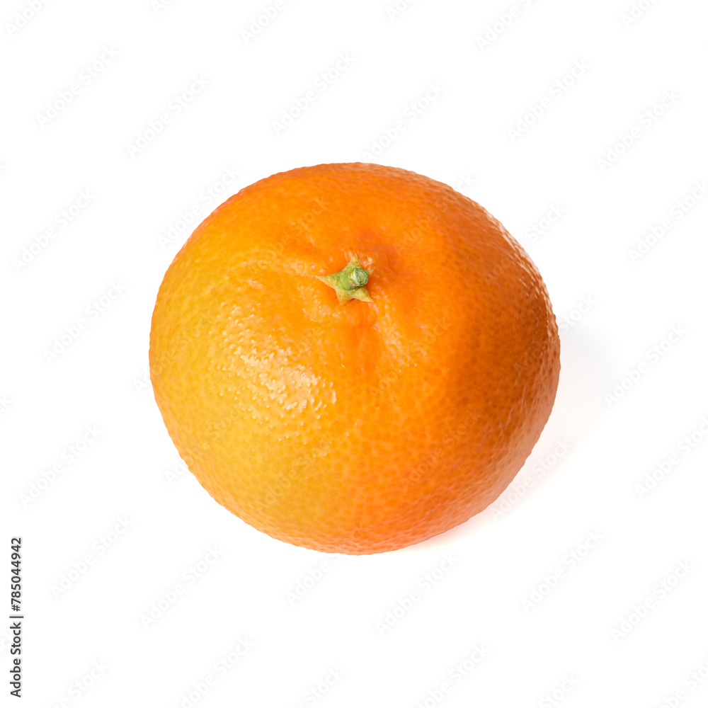One fresh ripe tangerine isolated on white One fresh ripe tangerine isolated on white