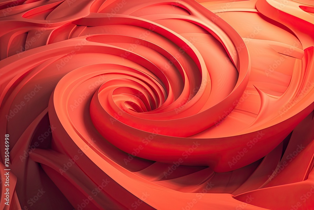 Fototapeta premium 3D Abstract Wavy Spiral Background