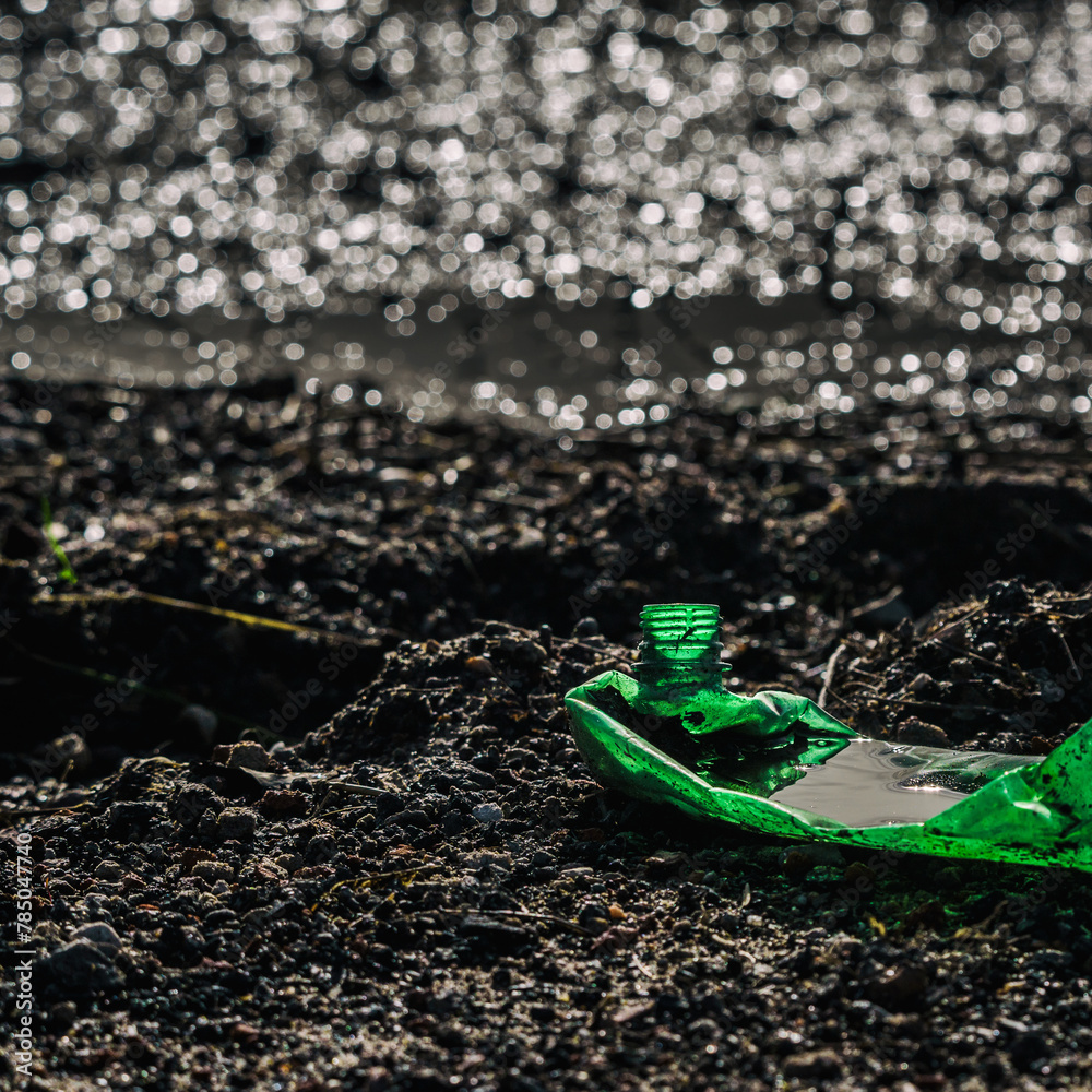 PET BOTTLE - Plastic garbage in the natural environment PET BOTTLE - Plastic garbage in the natural environment
