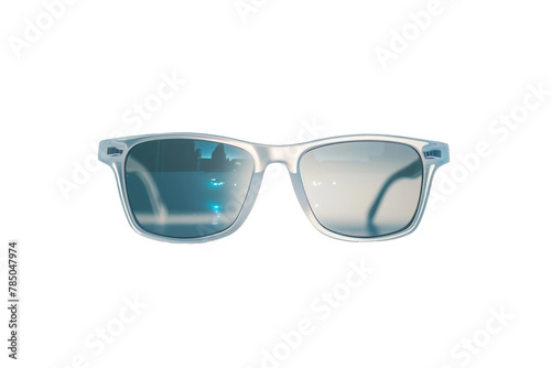 Stylish Sunglasses on White Background