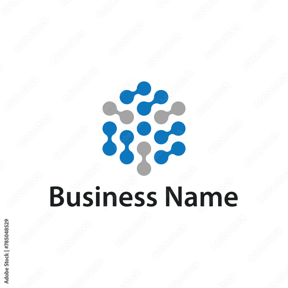 Abstract cells or dots logo concept. Suitable for cell or biology or research company