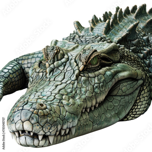 Crocodile white background