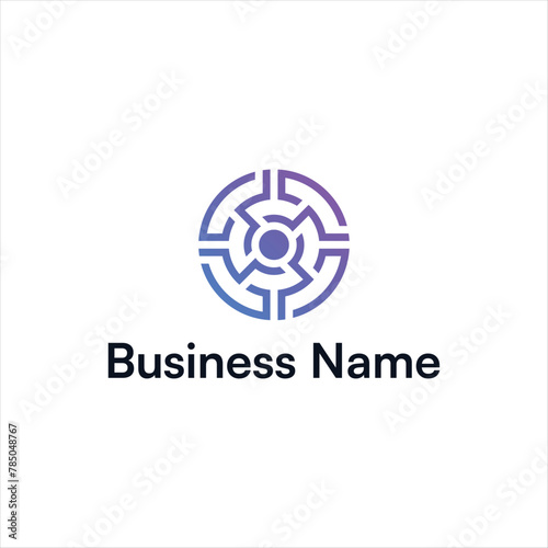 The Abstract Maze Tech logo embodies the complexity and precision of modern technology intertwined with the structured order of a labyrinth.