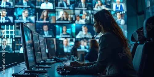 Secure Video Conferencing Session with End to End Encryption Showcasing Professionals Discussing Sensitive Business Information in a Digital Workspace