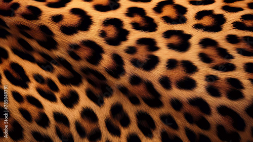 Leopard fur background. Generative ai design concept. photo