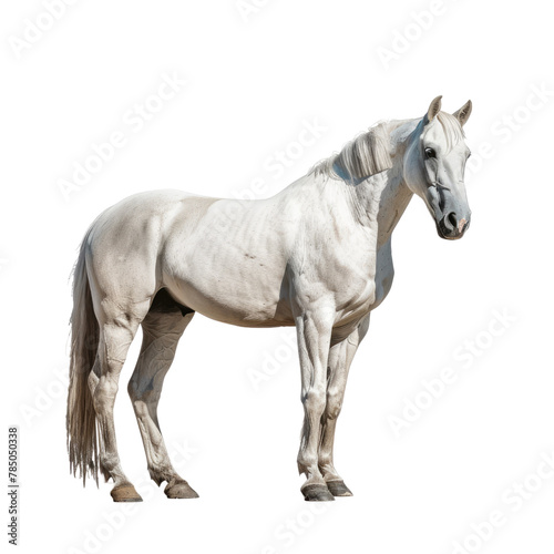 Horse white background