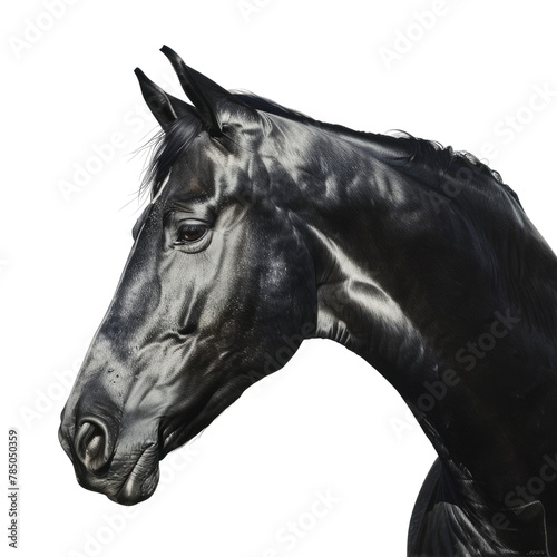 Horse white background