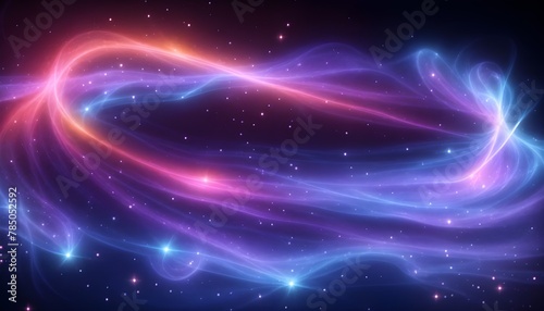 Magical 3D Illustration  Swirling Animation on Black Background with Wind Effect