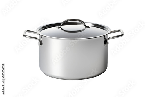 Gleaming Pot: Culinary Magic in the Making. On White or PNG Transparent Background.