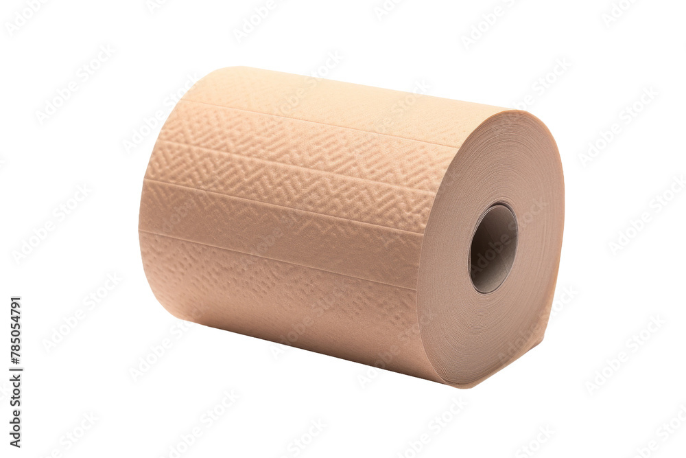 Soft Cloud Unraveled: A Roll of Toilet Paper Rests on a White Canvas. On White or PNG Transparent Background. Soft Cloud Unraveled: A Roll of Toilet Paper Rests on a White Canvas. On White or PNG Transparent Background.