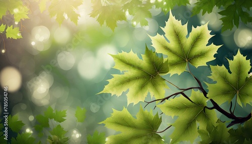 Obraz na płótnie photorealistic,background, full colour maple small leaves w salonie