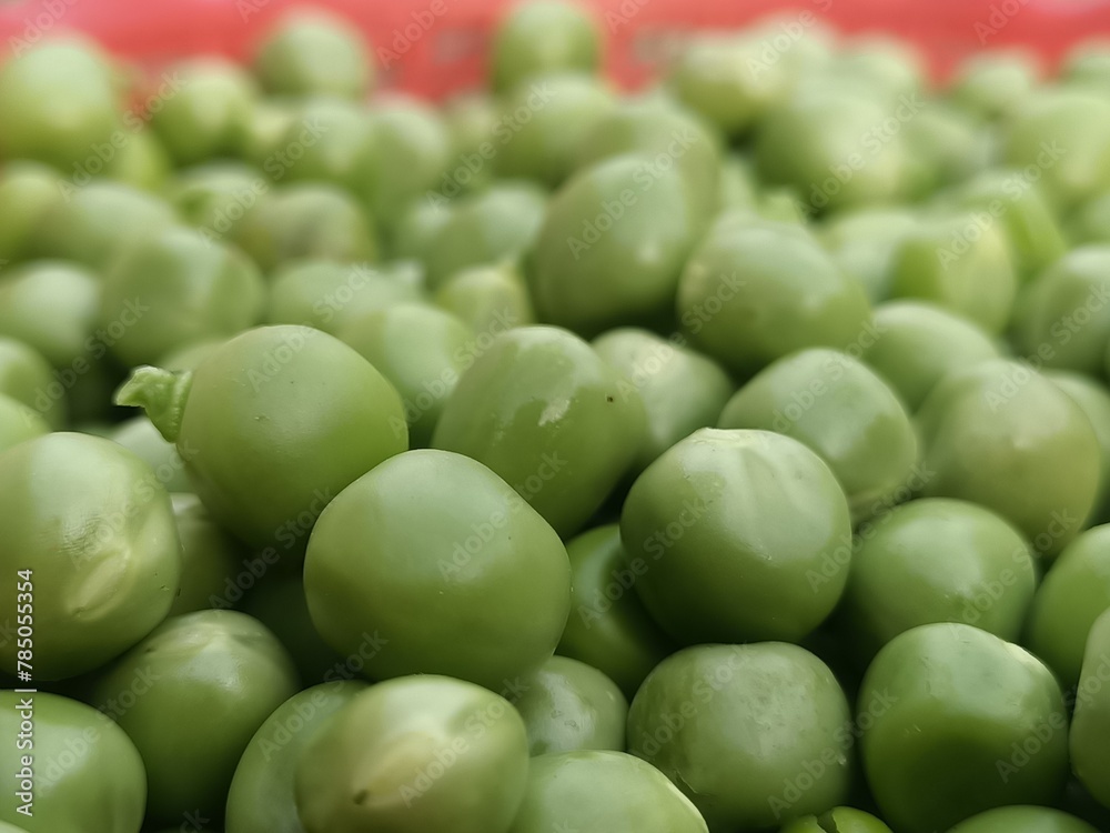 green peas in a market green peas in a market