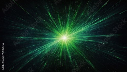 Abstract Black and Green Background with Lightspot Center photo