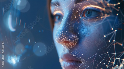 Advanced facial recognition technology ensuring secure access to information