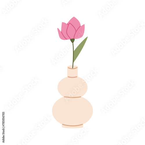 Rose in beautiful vase