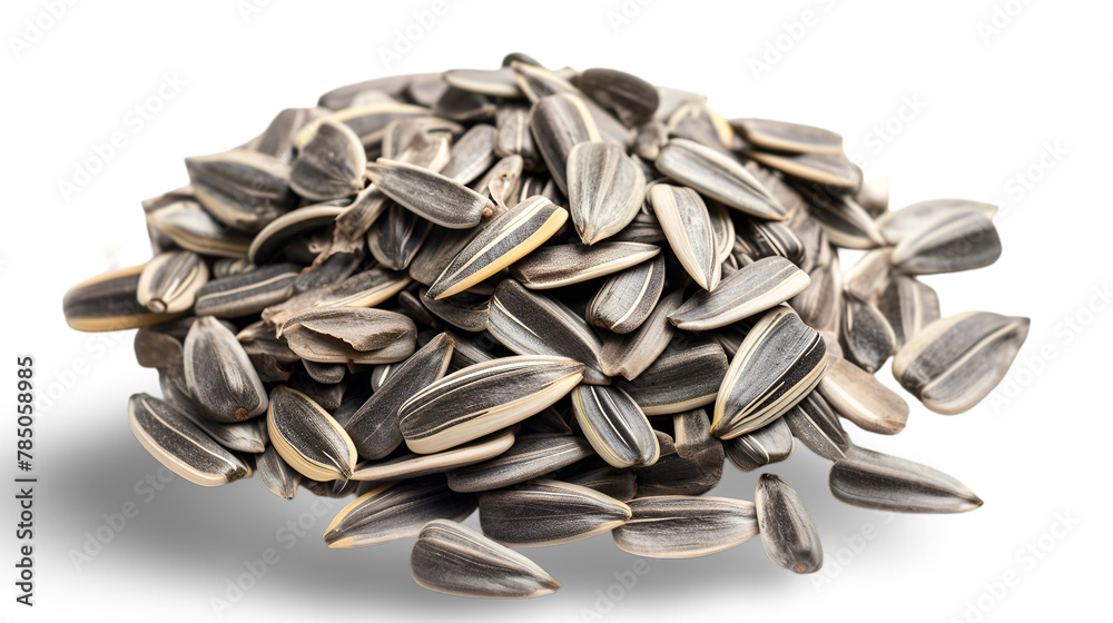 Isolated Sunflower Seeds on White Background Isolated Sunflower Seeds on White Background