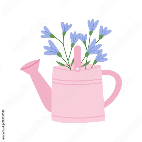 Wild flowers in a watering can
