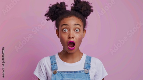 Girl with a Surprised Expression photo