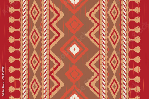 Abstract ethnic ikat chevron pattern background. ,carpet,wallpaper,clothing,wrapping,Batik,fabric,Vector illustration.embroidery style.
