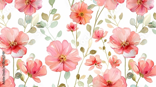 Flower watercolor background © Akhsanul
