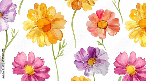 Flower watercolor background