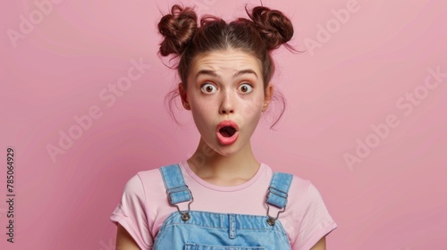 Young Woman with Surprised Look