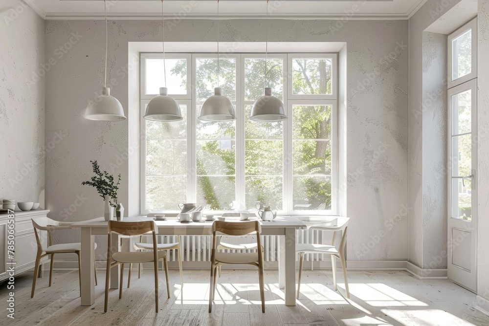 Horizontal frame mock-up in modern symmetric interior, digital illustration. Beautiful simple AI generated image in 4K, unique. Horizontal frame mock-up in modern symmetric interior, digital illustration. Beautiful simple AI generated image in 4K, unique.