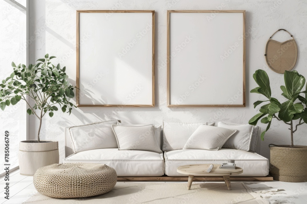 Stylish poster frame mock-up in a modern interior Offering a perfect backdrop for creative designs. Beautiful simple AI generated image in 4K, unique. Stylish poster frame mock-up in a modern interior Offering a perfect backdrop for creative designs. Beautiful simple AI generated image in 4K, unique.