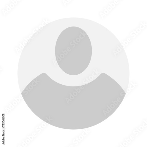 Vector flat illustration in grayscale. Avatar, user profile, person icon, gender neutral silhouette, profile picture. Suitable for social media profiles, icons, screensavers and as a template.