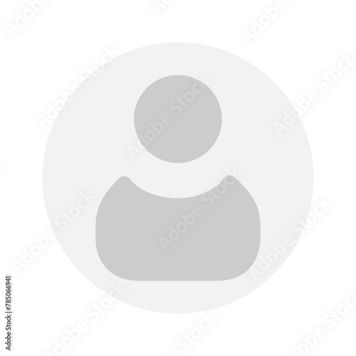 Vector flat illustration in grayscale. Avatar, user profile, person icon, gender neutral silhouette, profile picture. Suitable for social media profiles, icons, screensavers and as a template.