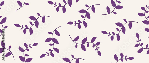 Vector illustration seamless. Leaves on a light background. Cute printable template. Ideal as a saber for textile design, cards, screensavers, posters, etc.