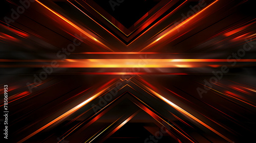 
Digital amber light beam linear abstract graphic poster web page PPT background
