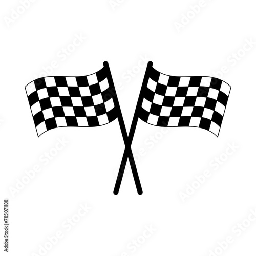 Racing flag icon vector set. Race illustration sign. Finish symbol or logo. © Denys