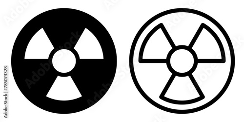 toxic, radiology icon, sign, or symbol in glyph and line style isolated on transparent background. Vector illustration