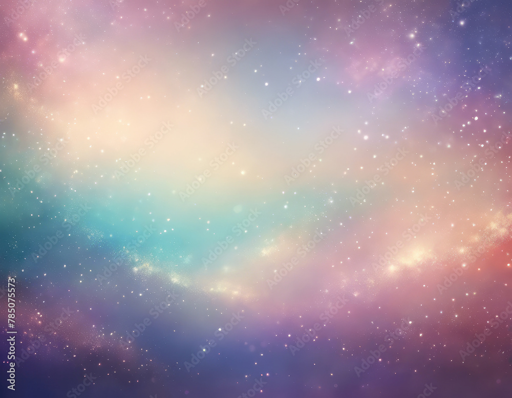 Fototapeta premium Abstract background with bokeh lights and stars. 