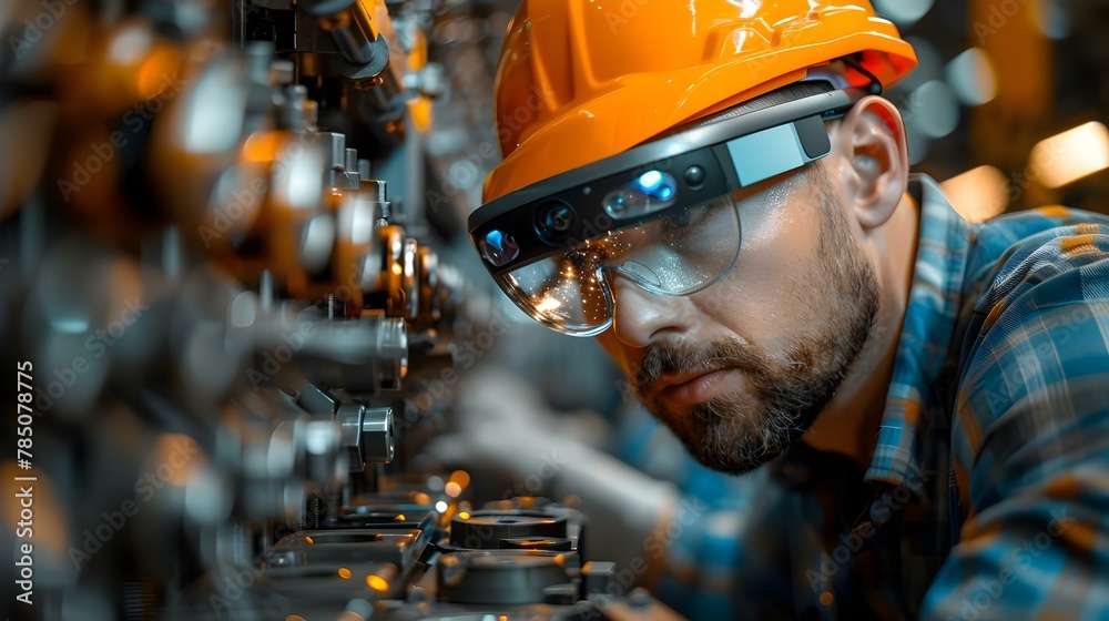 Tech-Enhanced Inspection with AR Glasses in Industrial Setting. Concept ...